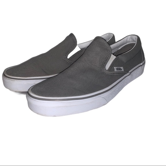 light grey vans slip ons